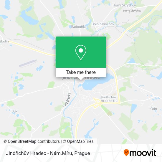 Jindřichův Hradec - Nám.Míru map