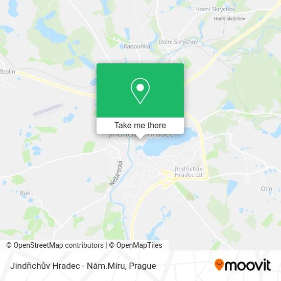 Карта Jindřichův Hradec - Nám.Míru