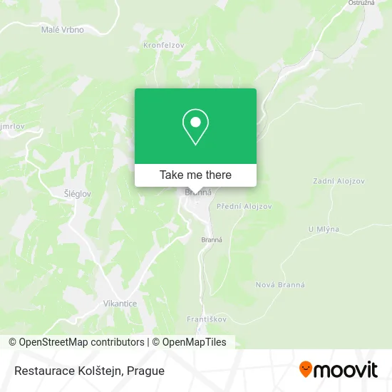 Карта Restaurace Kolštejn