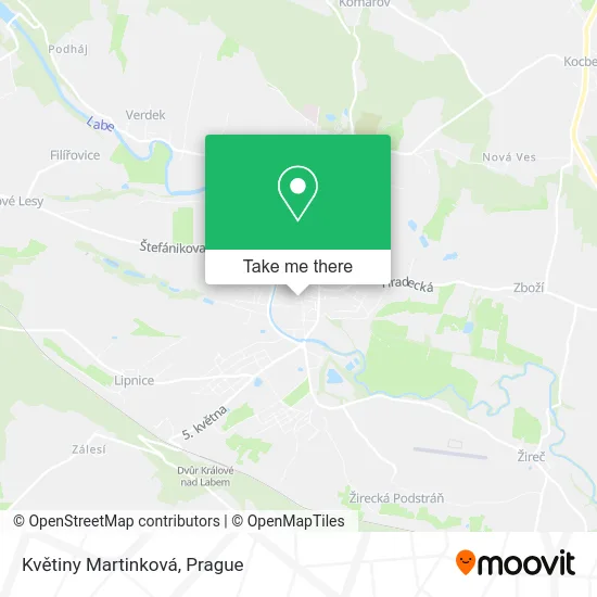 Květiny Martinková map