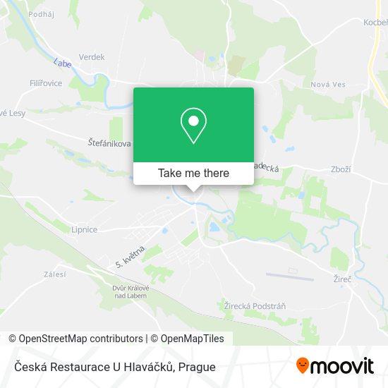 Карта Česká Restaurace U Hlaváčků