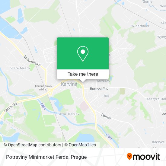 Карта Potraviny Minimarket Ferda