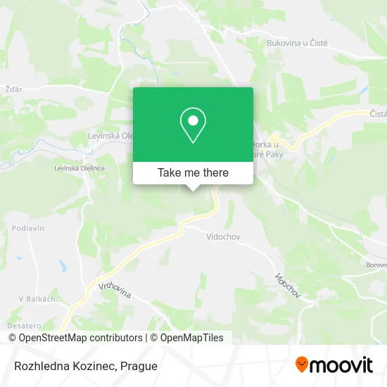 Rozhledna Kozinec map