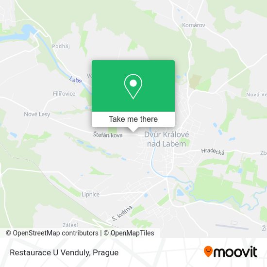 Карта Restaurace U Venduly