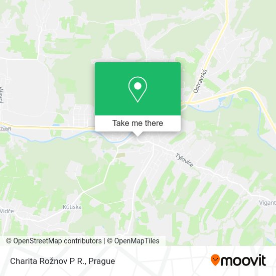 Charita Rožnov P R. map