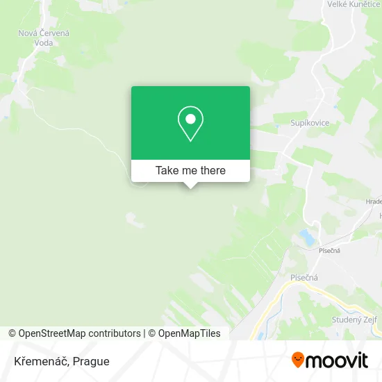 Křemenáč map