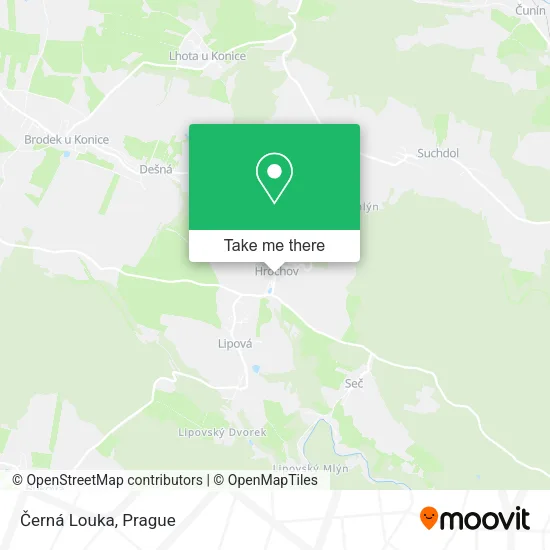 Карта Černá Louka