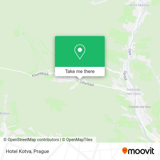 Hotel Kotva map