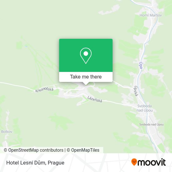 Hotel Lesní Dům map