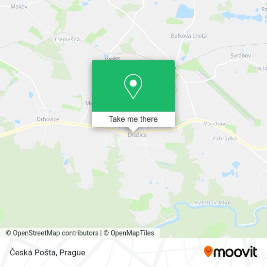 Česká Pošta map