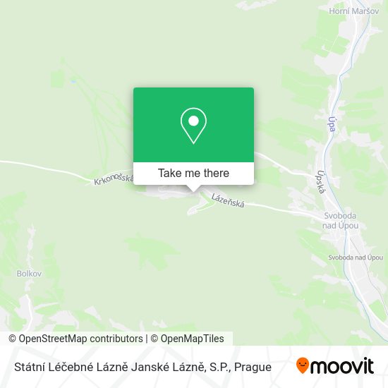 Státní Léčebné Lázně Janské Lázně, S.P. map