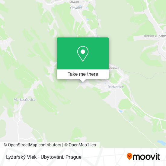 Lyžařský Vlek - Ubytování map