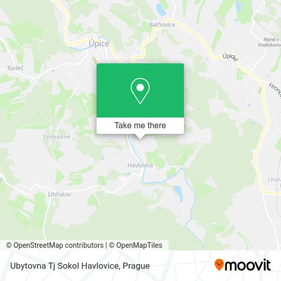 Ubytovna Tj Sokol Havlovice map