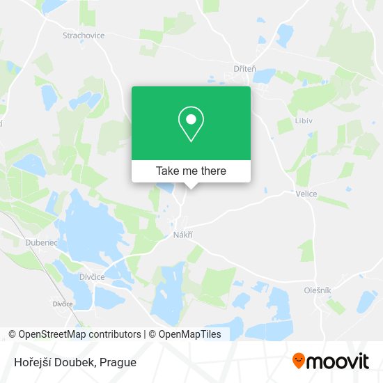 Hořejší Doubek map
