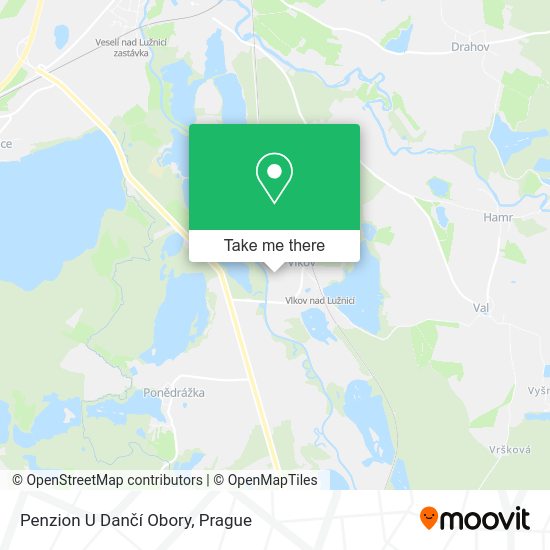 Penzion U Dančí Obory map