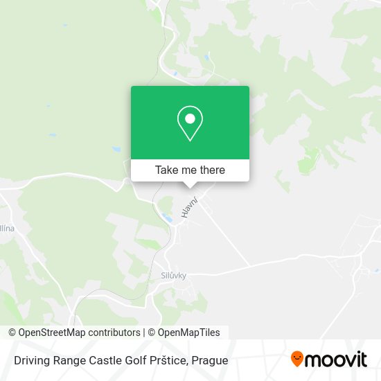Driving Range Castle Golf Prštice map