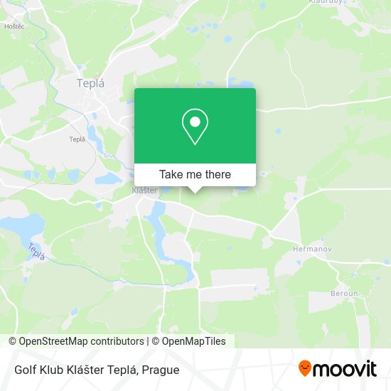 Golf Klub Klášter Teplá map