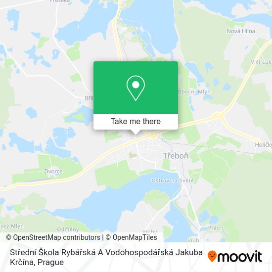Střední Škola Rybářská A Vodohospodářská Jakuba Krčína map