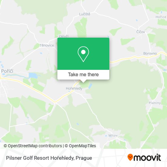 Pilsner Golf Resort Hořehledy map