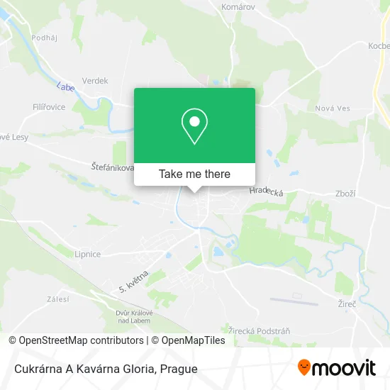 Карта Cukrárna A Kavárna Gloria