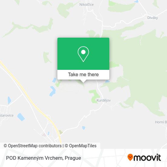 POD Kamenným Vrchem map