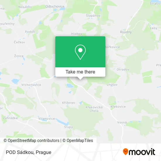 POD Sádkou map