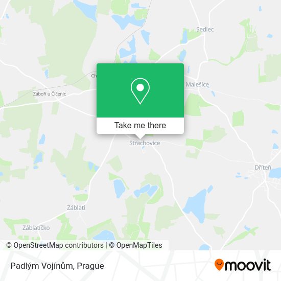 Padlým Vojínům map