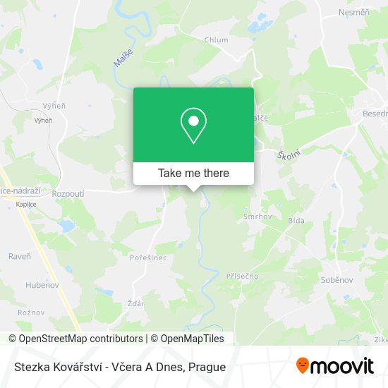 Stezka Kovářství - Včera A Dnes map