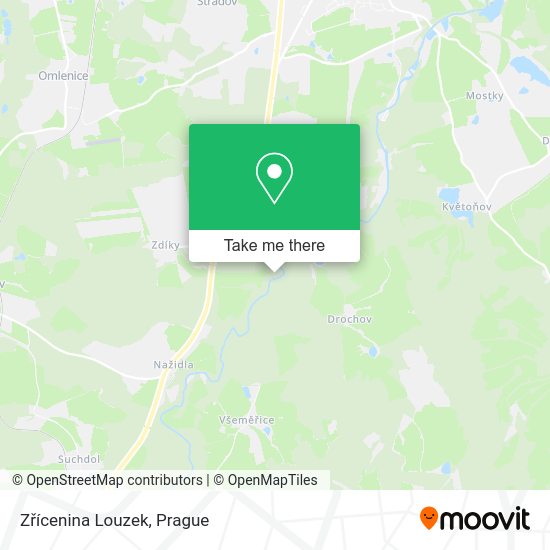 Zřícenina Louzek map