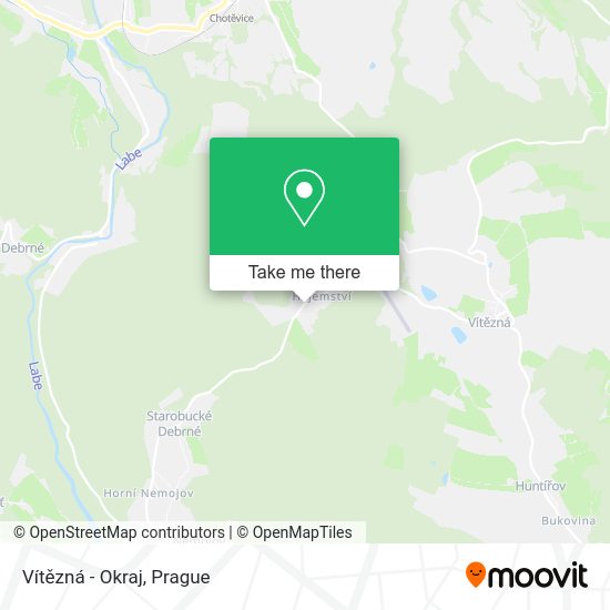 Vítězná - Okraj map