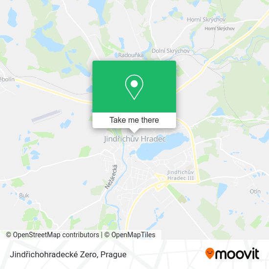 Jindřichohradecké Zero map