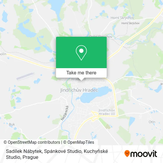 Карта Sadílek Nábytek, Spánkové Studio, Kuchyňské Studio