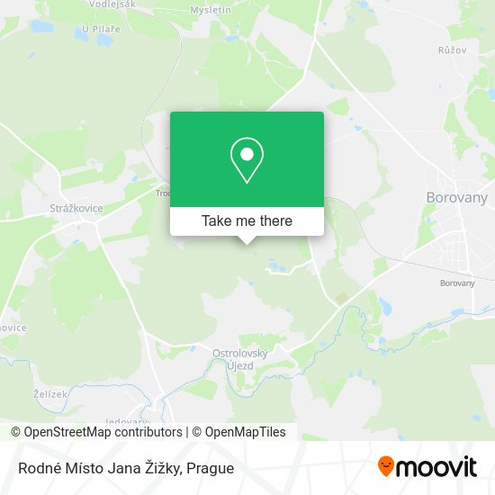 Rodné Místo Jana Žižky map