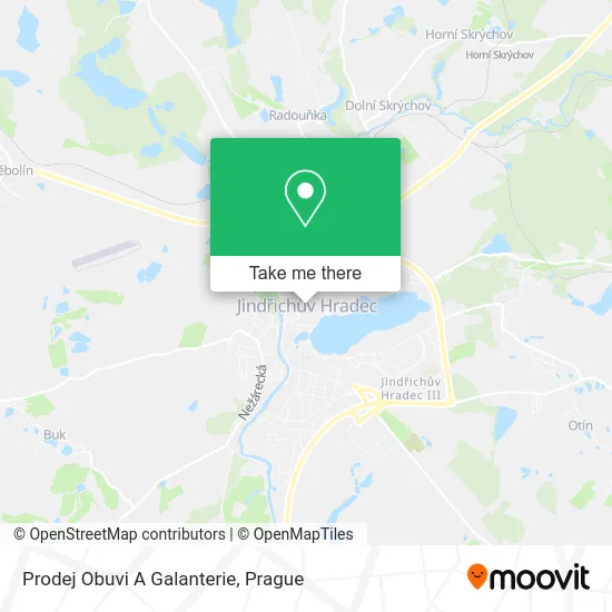 Карта Prodej Obuvi A Galanterie