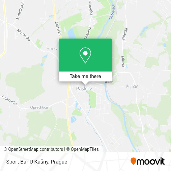 Карта Sport Bar U Kašny