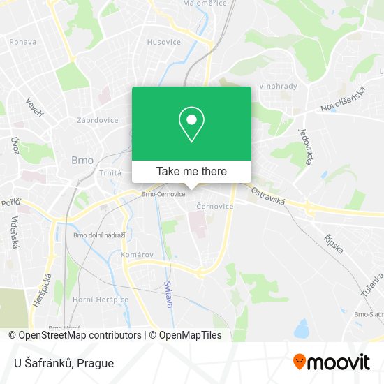 U Šafránků map