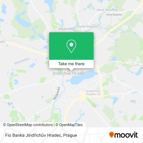 Fio Banka Jindřichův Hradec map