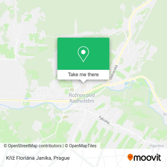 Kříž Floriána Janíka map