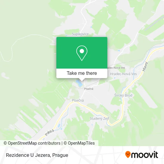 Карта Rezidence U Jezera