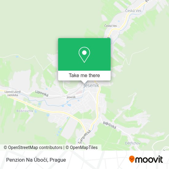 Penzion Na Úbočí map