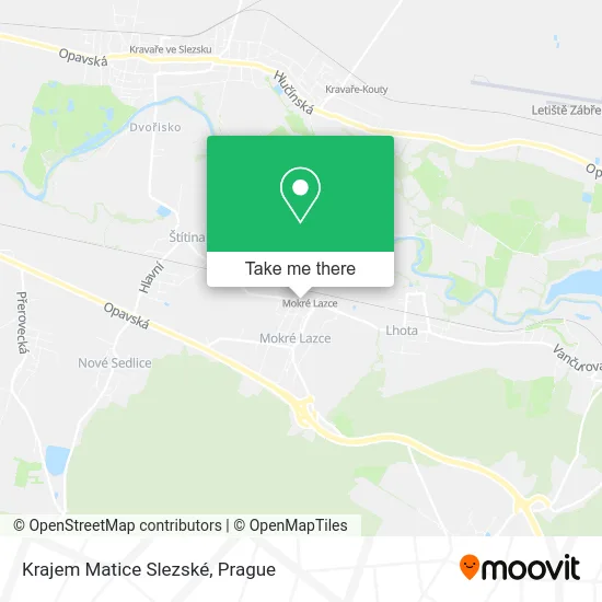 Карта Krajem Matice Slezské