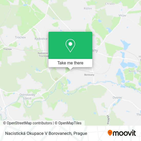 Nacistická Okupace V Borovanech map