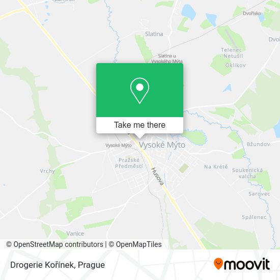 Drogerie Kořínek map