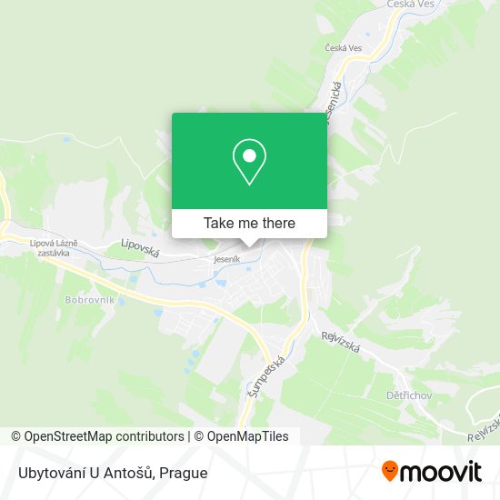 Ubytování U Antošů map