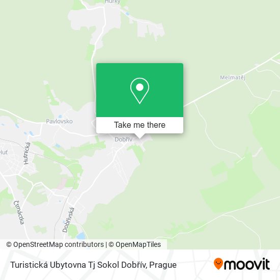 Turistická Ubytovna Tj Sokol Dobřív map