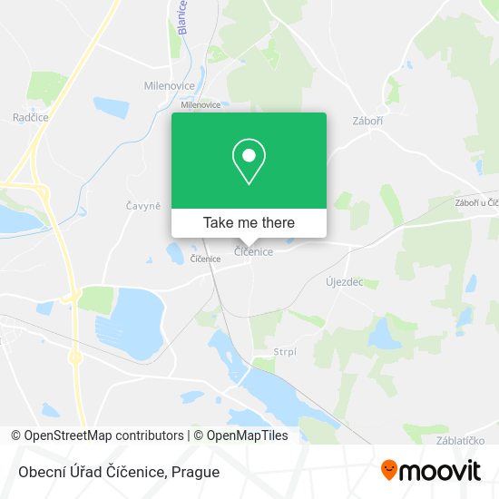 Obecní Úřad Číčenice map