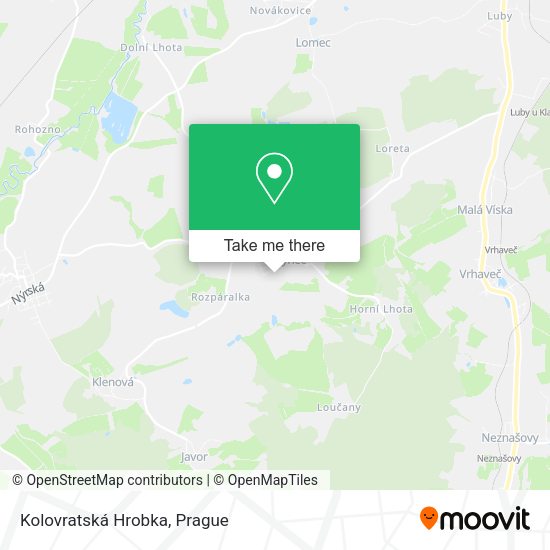 Карта Kolovratská Hrobka
