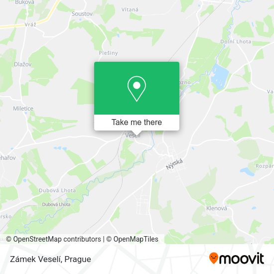 Zámek Veselí map