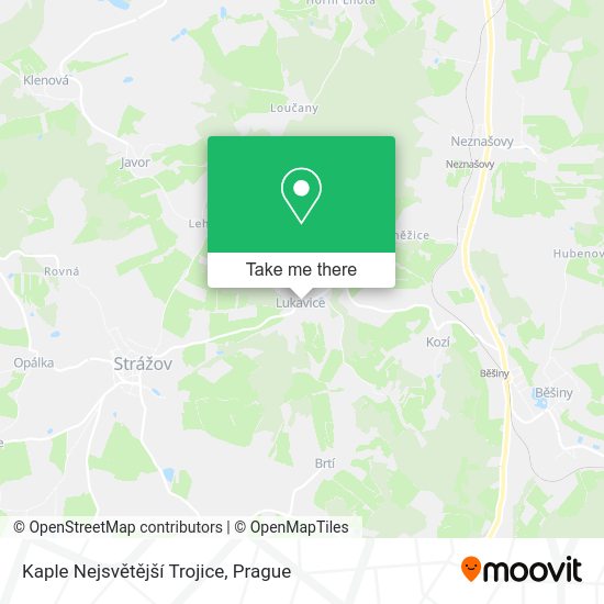 Kaple Nejsvětější Trojice map