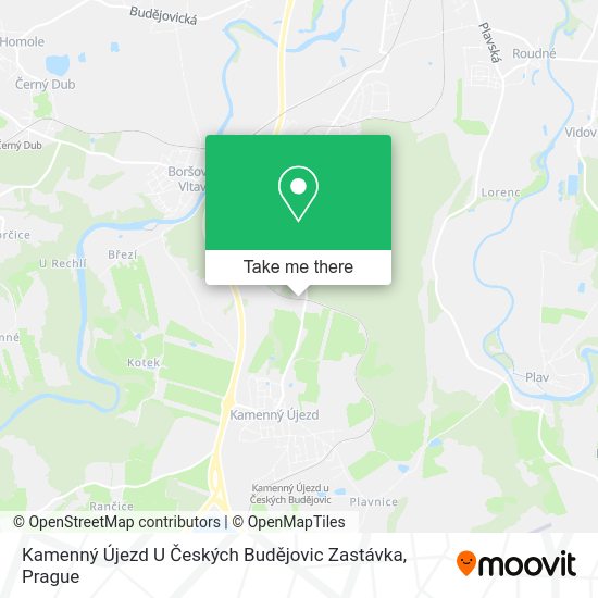 Kamenný Újezd U Českých Budějovic Zastávka map